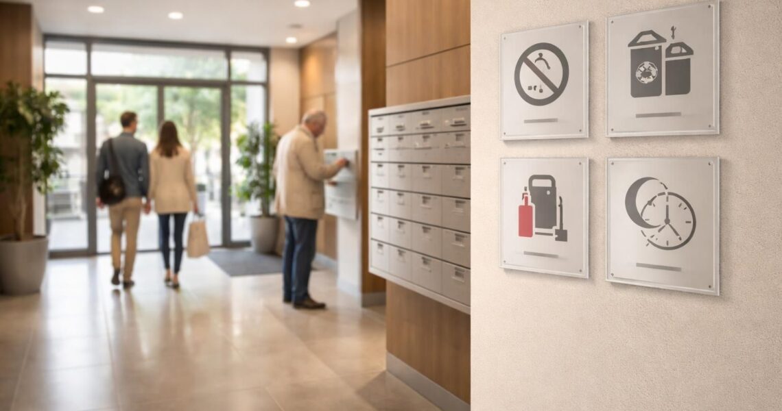 Règles de signalétique en copropriété