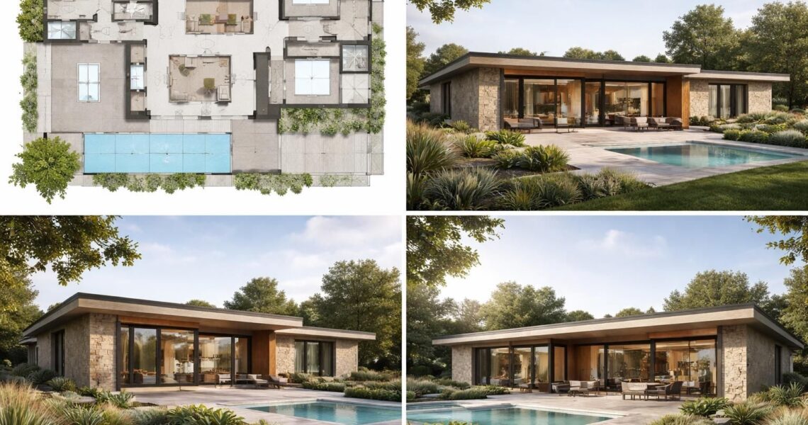 Inspiration : plans et photos d&rsquo;une maison de plain-pied moderne
